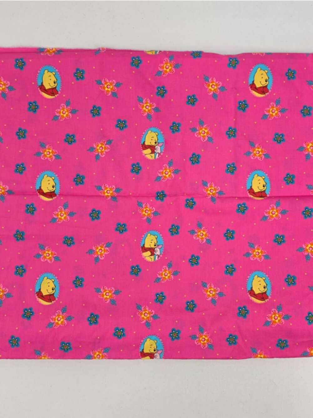 Springs Industries Disney 2 Yards Winnie the Pooh & Piglet Pink Cotton Fabric